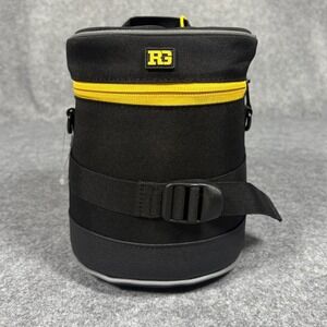 Ruggard LCY-16X4‎ Lens Case 6x8 Black Yellow Water Resistant Padded Nylon